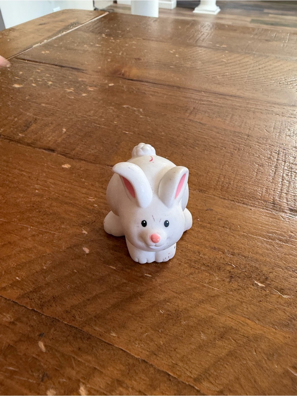 Fisher Price Little People white bunny rabbit as is